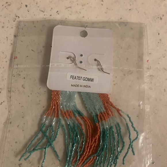 Avec Beaded Fringe Earrings - Picture 2 of 2